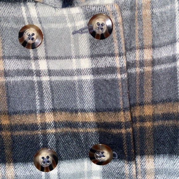 Worthington Double Breasted Plaid Cropped Jacket Size Large - Picture 3 of 16